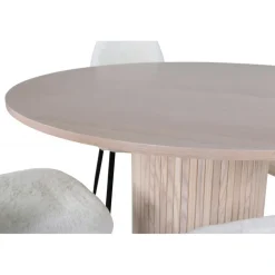 Bianca Rundt Spisebordssæt - Sort og Hvid