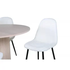 Bianca Rundt Spisebordssæt - Sort og Hvid