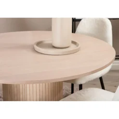 Bianca Rundt Spisebordssæt - Sort og Hvid