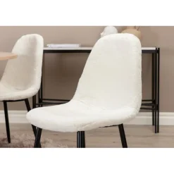 Bianca Rundt Spisebordssæt - Sort og Hvid