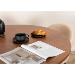 Bianca Rundt Spisebordssæt - Beige, Sort og Natur