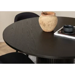 Bianca Rundt Spisebordssæt - Sort