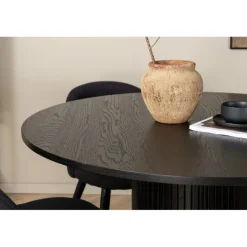 Bianca Rundt Spisebordssæt - Sort