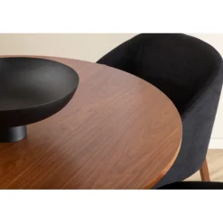 Bianca Rundt Spisebordssæt - Sort og Natur