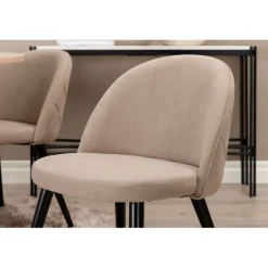 Bianca Rundt Spisebordssæt - Beige og Sort