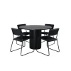Bianca Rundt Spisebordssæt - Sort