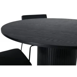 Bianca Rundt Spisebordssæt - Sort
