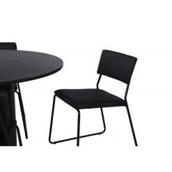 Bianca Rundt Spisebordssæt - Sort