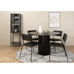 Bianca Rundt Spisebordssæt - Sort