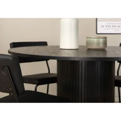 Bianca Rundt Spisebordssæt - Sort