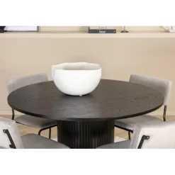 Bianca Rundt Spisebordssæt - Sort og Lysegrå