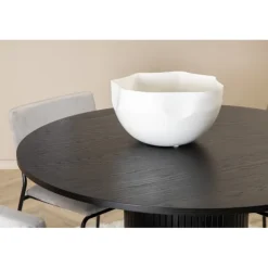 Bianca Rundt Spisebordssæt - Sort og Lysegrå