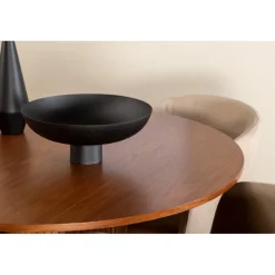 Bianca Rundt Spisebordssæt - Beige, Sort og Natur