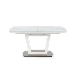 BLANCO Spisebord med udtræk, - Hvid marmor - Hvid