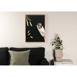 Blomster på bord Plakat - Beige og Sort