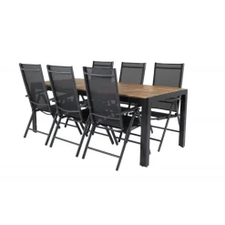 Bois e Loungesæt - Havemøbelsæt - Sort,Natur