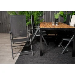 Bois e Loungesæt - Havemøbelsæt - Sort,Natur