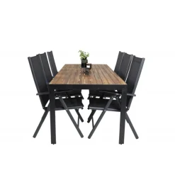 Bois e Loungesæt - Havemøbelsæt - Sort,Natur