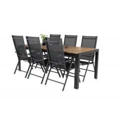 Bois e Loungesæt - Havemøbelsæt - Sort,Natur