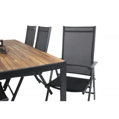 Bois e Loungesæt - Havemøbelsæt - Sort,Natur