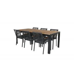 Bois e Loungesæt - Havemøbelsæt - Sort,Natur