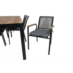 Bois e Loungesæt - Havemøbelsæt - Sort,Natur