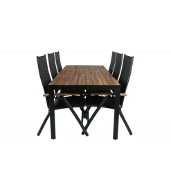 Bois Loungesæt - Havemøbelsæt - Sort,Natur