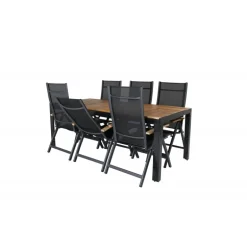 Bois Loungesæt - Havemøbelsæt - Sort,Natur