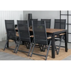 Bois Loungesæt - Havemøbelsæt - Sort,Natur