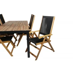 Bois Loungesæt - Havemøbelsæt - Sort,Natur