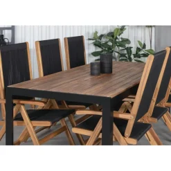 Bois Loungesæt - Havemøbelsæt - Sort,Natur