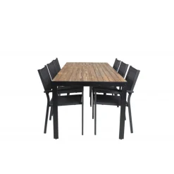 Bois Loungesæt - Havemøbelsæt - Sort,Natur