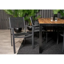 Bois Loungesæt - Havemøbelsæt - Sort,Natur