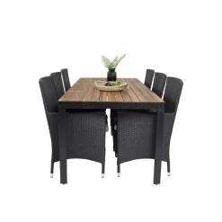 Bois Loungesæt - Havemøbelsæt - Sort,Grå,Natur