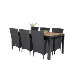 Bois Loungesæt - Havemøbelsæt - Sort,Grå,Natur