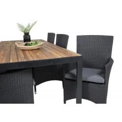 Bois Loungesæt - Havemøbelsæt - Sort,Grå,Natur