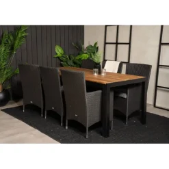 Bois Loungesæt - Havemøbelsæt - Sort,Grå,Natur