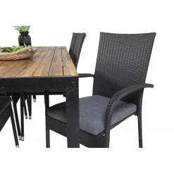 Bois t Loungesæt - Havemøbelsæt - Sort,Natur