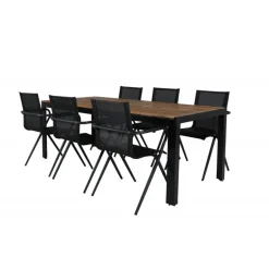 Bois t Loungesæt - Havemøbelsæt - Sort,Natur