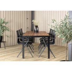 Bois t Loungesæt - Havemøbelsæt - Sort,Natur