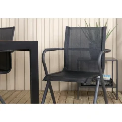 Bois t Loungesæt - Havemøbelsæt - Sort,Natur