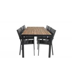 Bois t Loungesæt - Havemøbelsæt - Sort,Natur