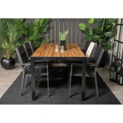 Bois t Loungesæt - Havemøbelsæt - Sort,Natur