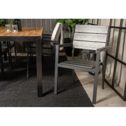 Bois t Loungesæt - Havemøbelsæt - Sort,Natur