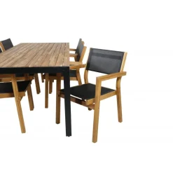 Bois t Loungesæt - Havemøbelsæt - Sort,Natur