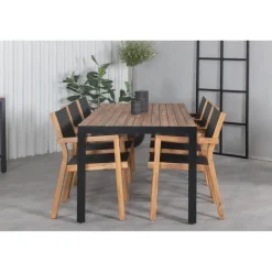 Bois t Loungesæt - Havemøbelsæt - Sort,Natur