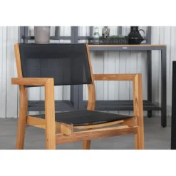 Bois t Loungesæt - Havemøbelsæt - Sort,Natur