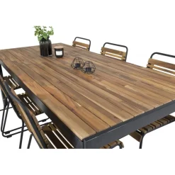 Bois t Spisestuesæt - Sort,Natur