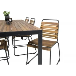 Bois t Spisestuesæt - Sort,Natur