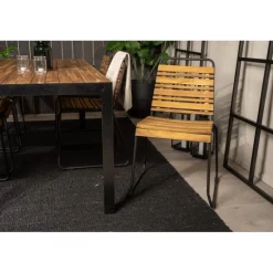 Bois t Spisestuesæt - Sort,Natur